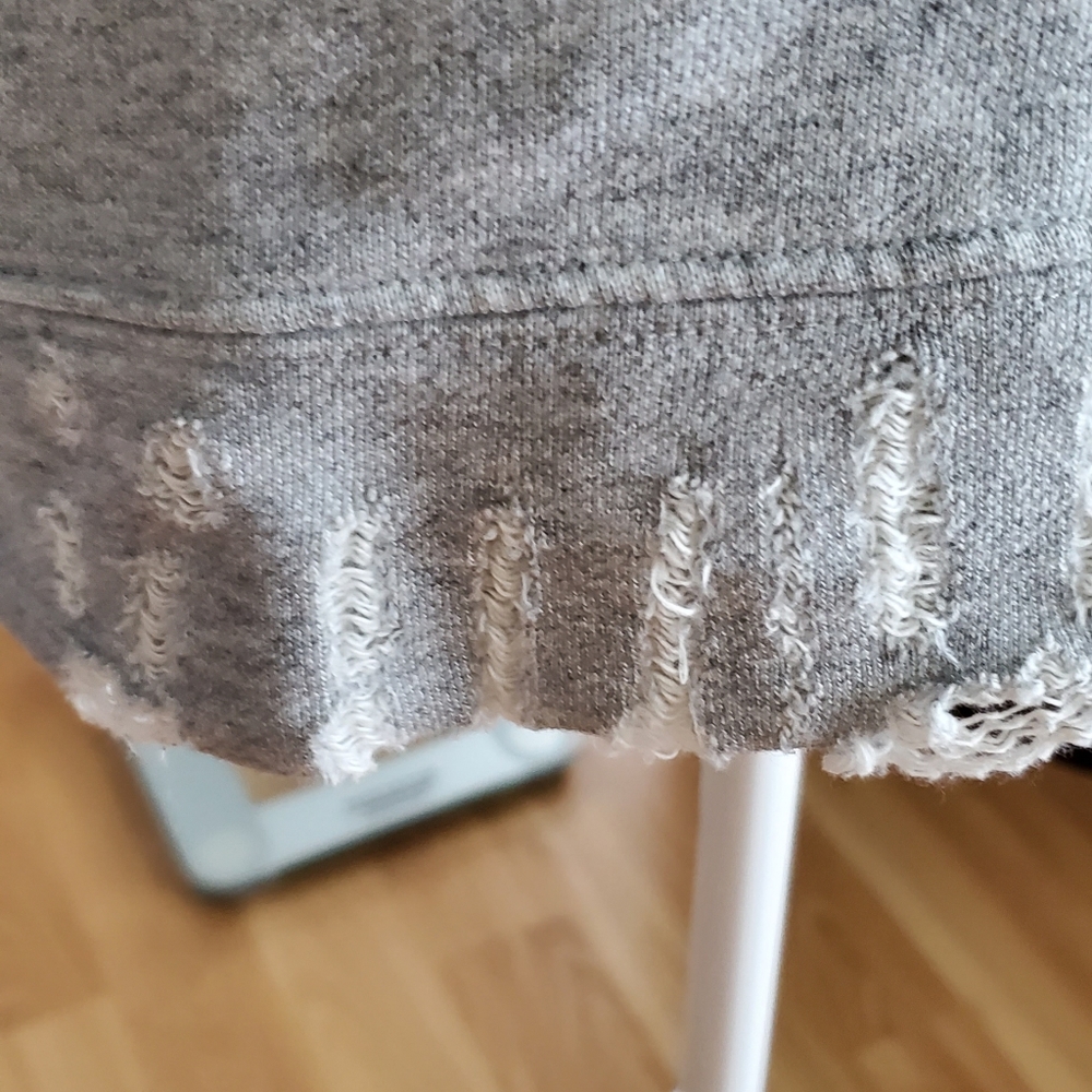 MOTHER Grey Distressed Sweatshirt - Picture 12 of 16